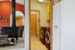 Washer and dryer, toilet and large utility sink, main level